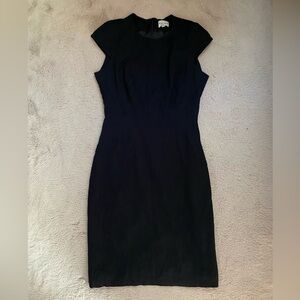 REISS Lee Dress Women’s Size US 6 Black Cap Sleeve Pencil Mini Short Wool Blend